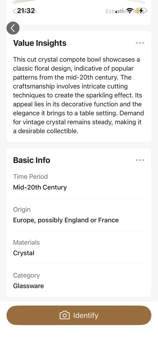 Crystal compote bowl - Image 2