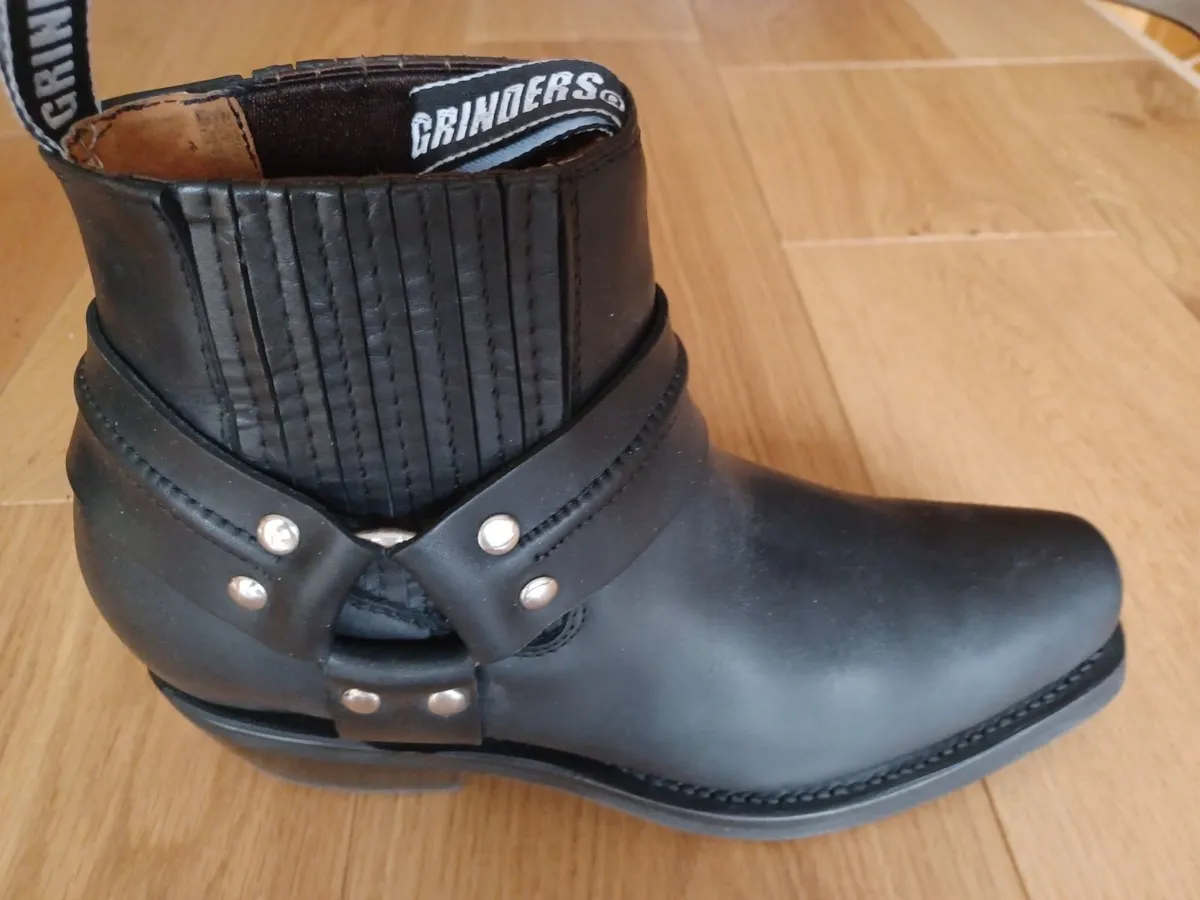 Mens biker boots - Image 2