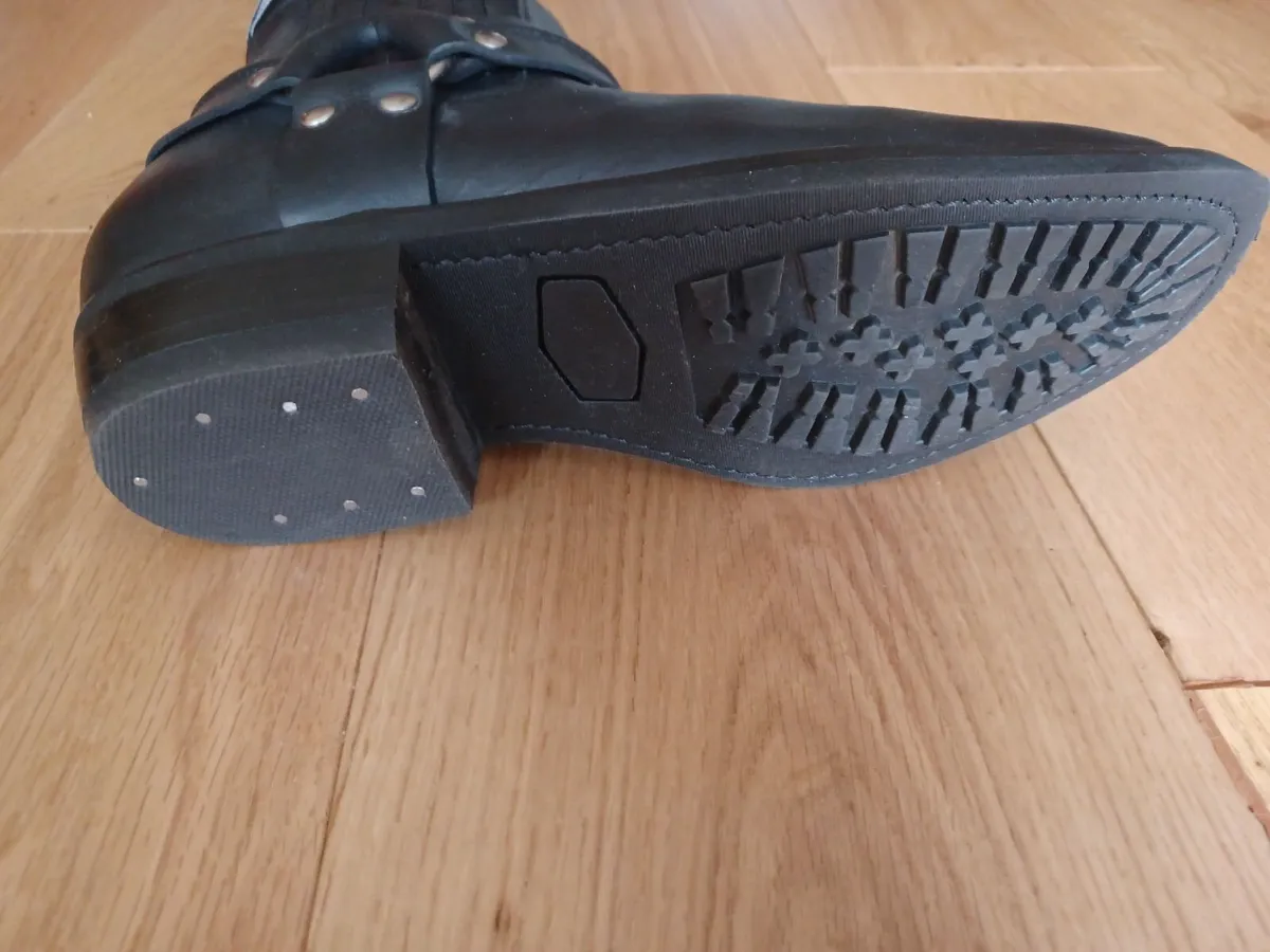 Mens biker boots - Image 3