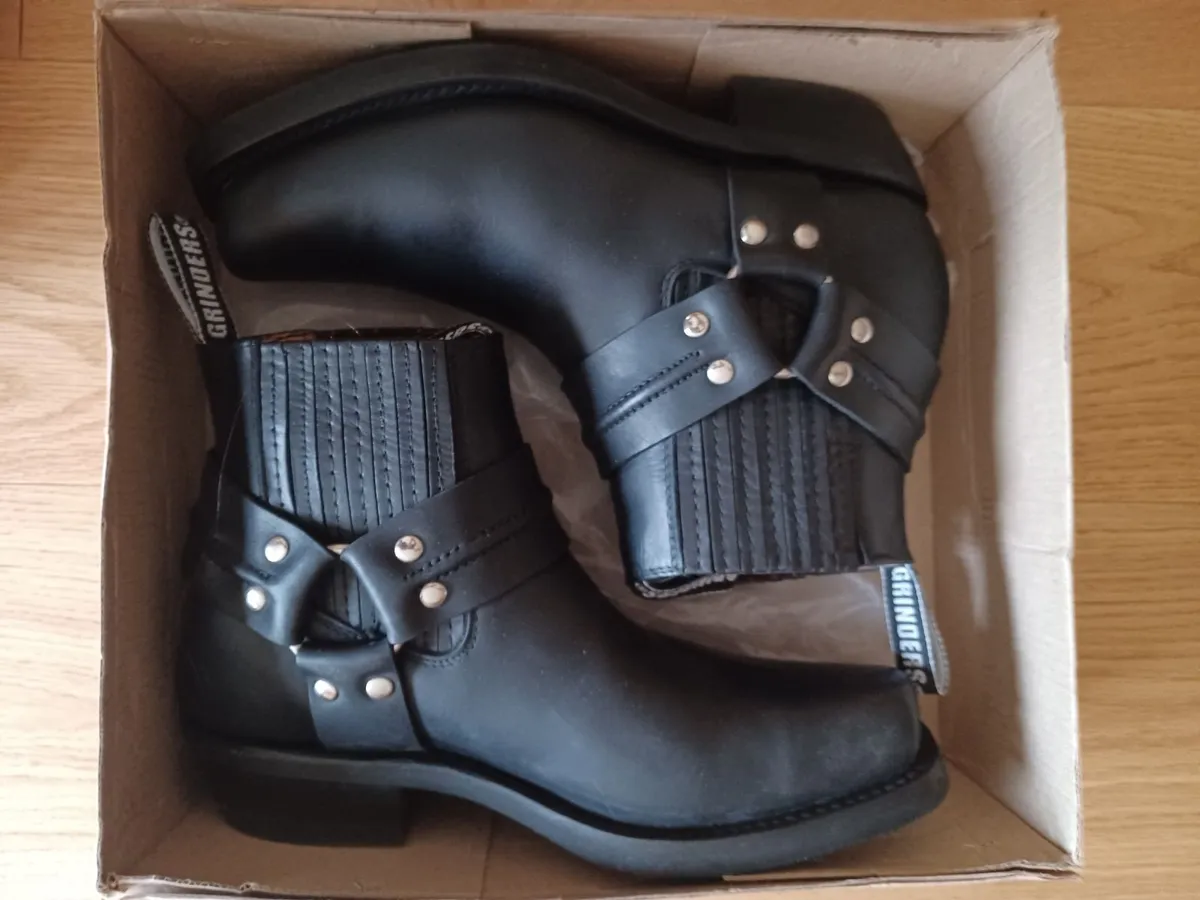 Mens biker boots - Image 4