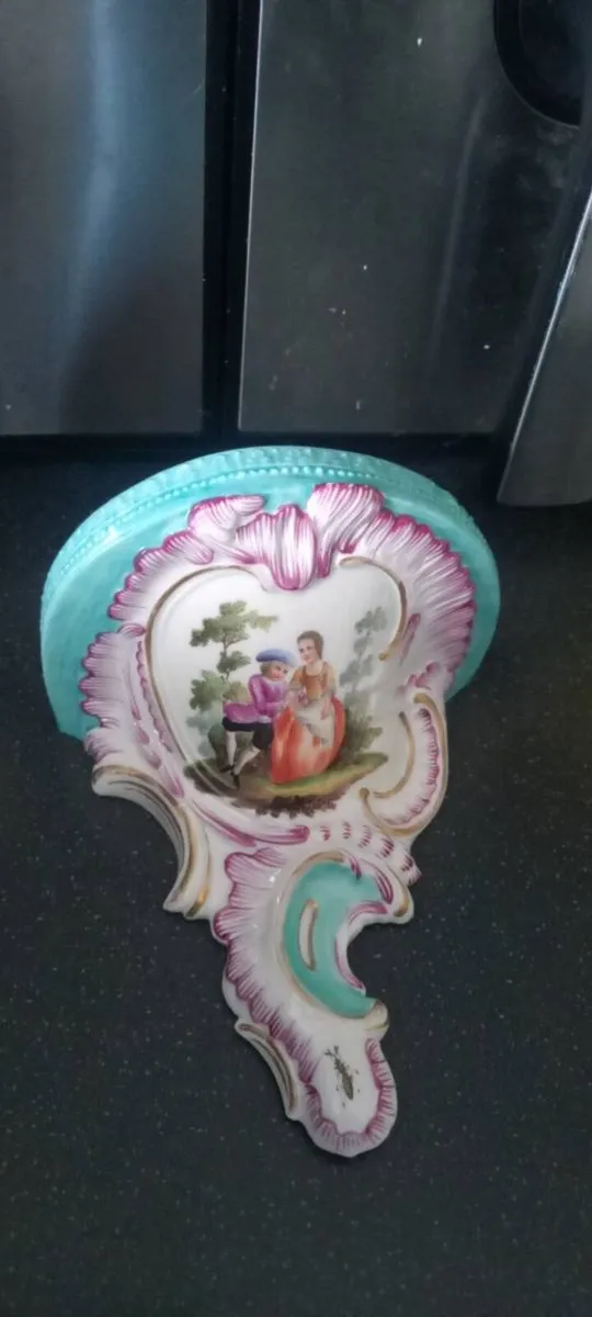 Beautiful Antique Porcelain Wall Shelf - Image 1