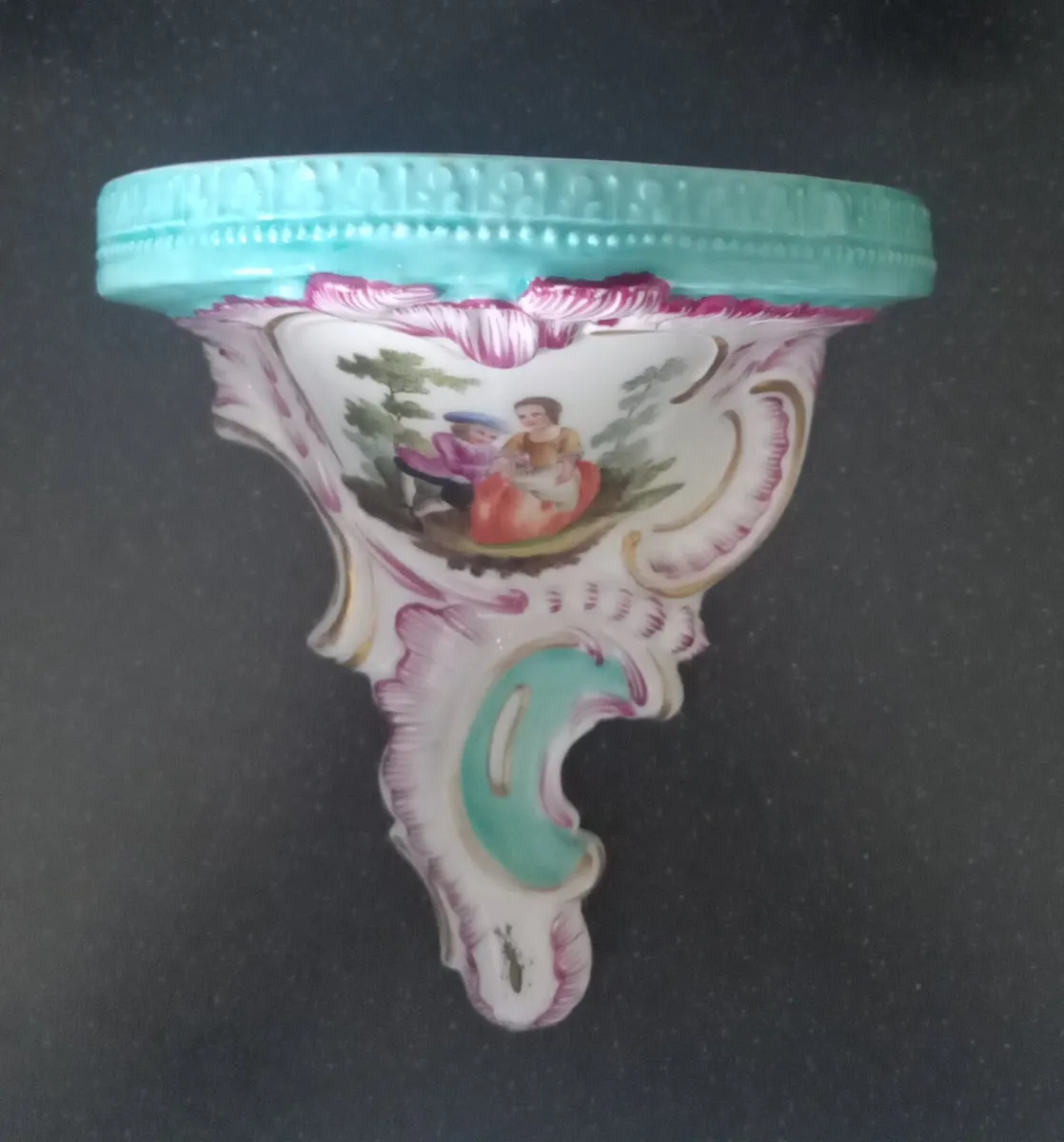 Beautiful Antique Porcelain Wall Shelf - Image 2