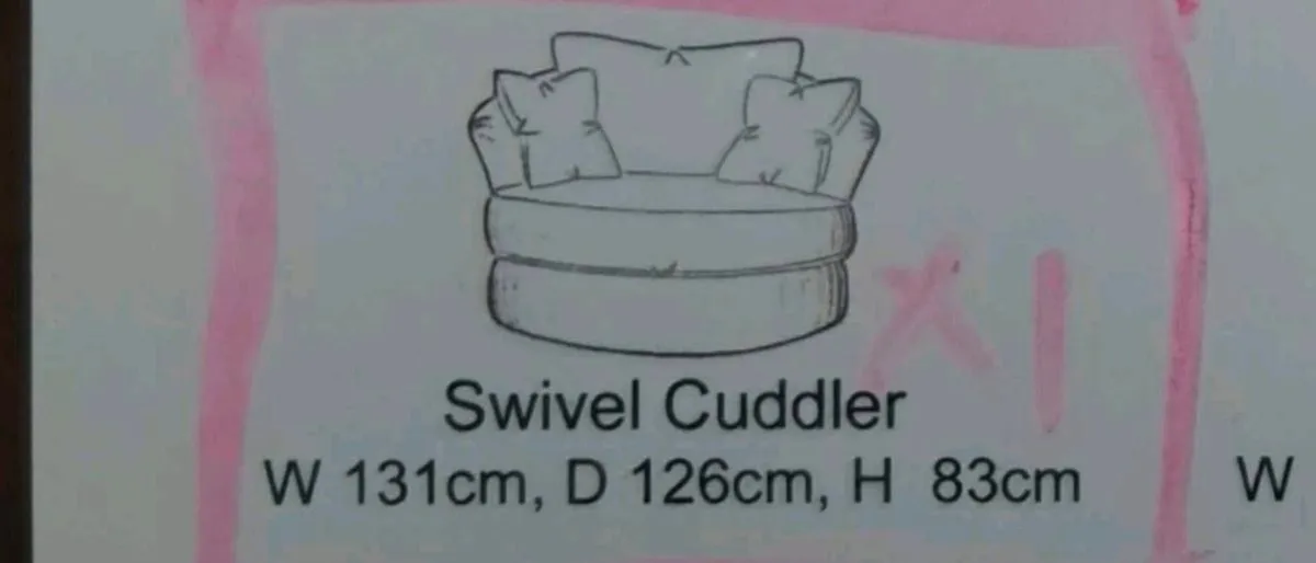 Swivel Cuddler Chair – 360° Swivel - Image 3