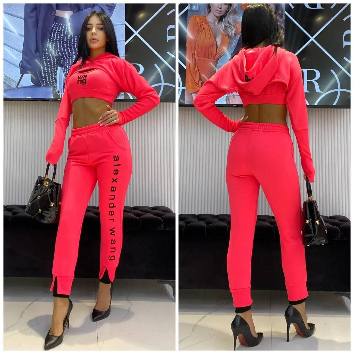 A three-pieces Wang Yellow Neon set with a skirt - Image 3