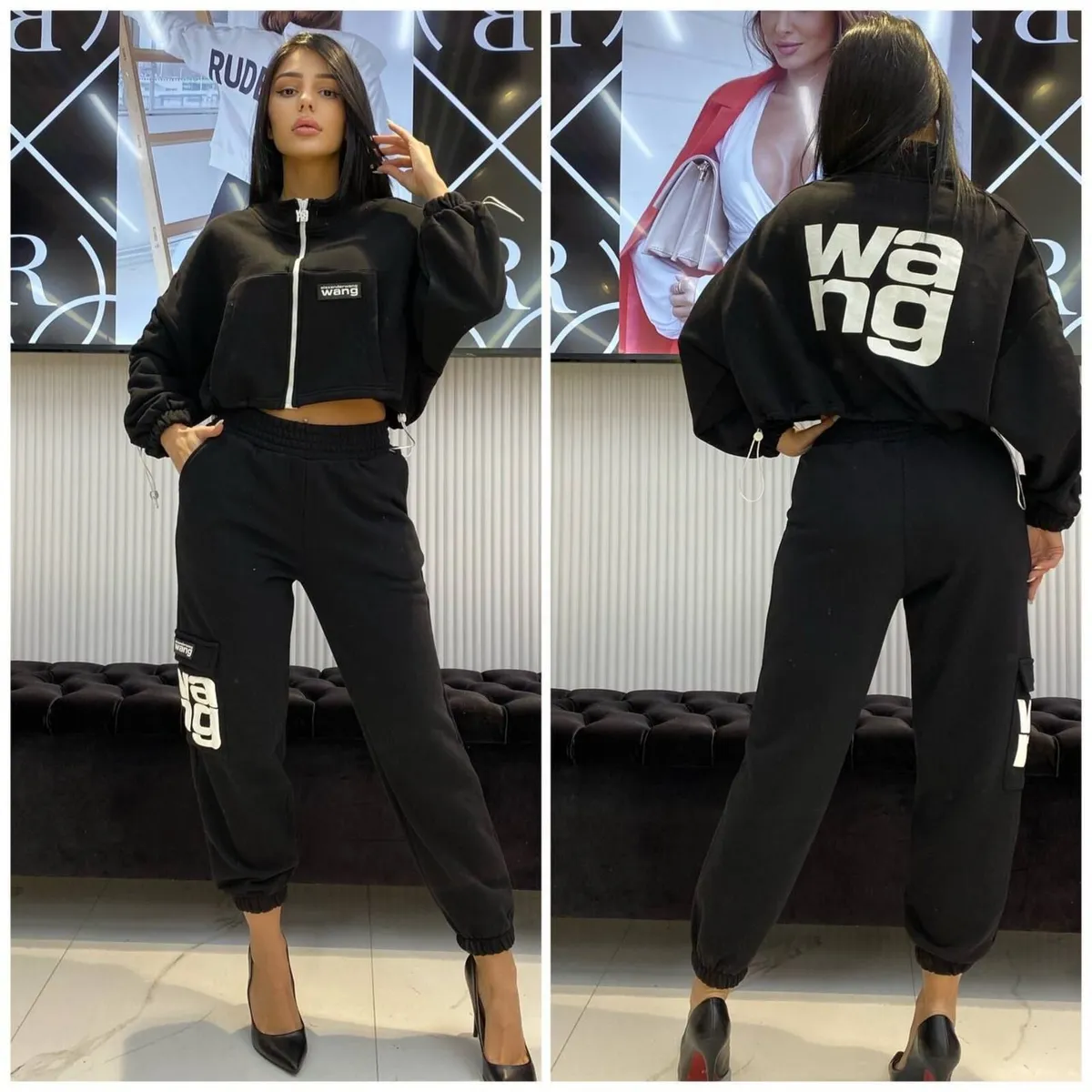 A three-pieces Wang Yellow Neon set with a skirt - Image 4