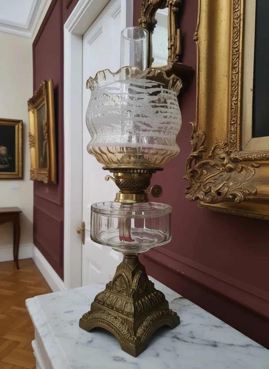 Antique oil lamps - Image 1