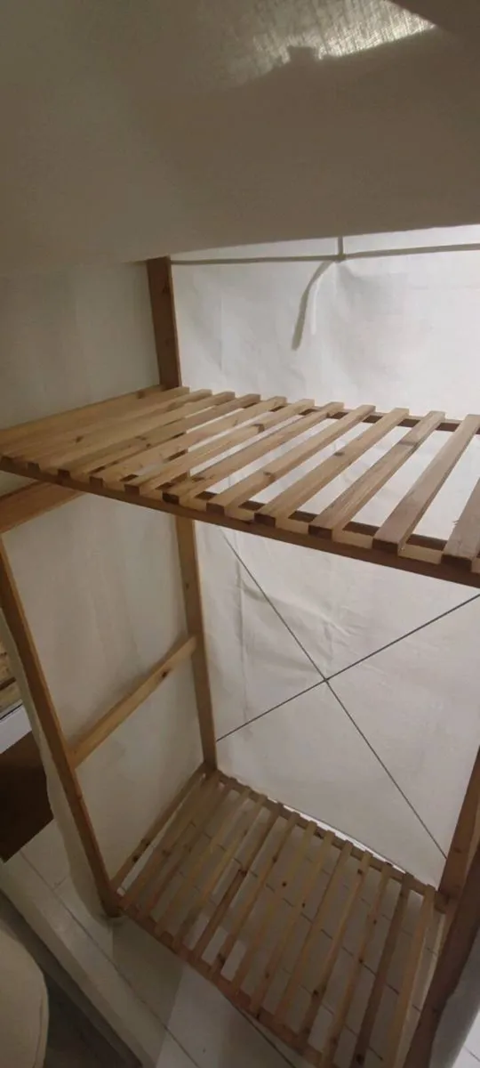 Clothes cupboard Wood and fabric - Image 3