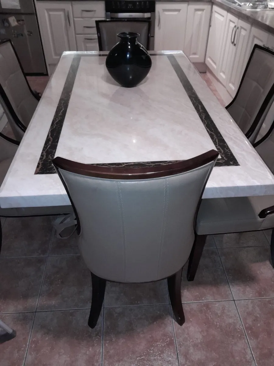 Marble Table and 6 chairs - Image 2