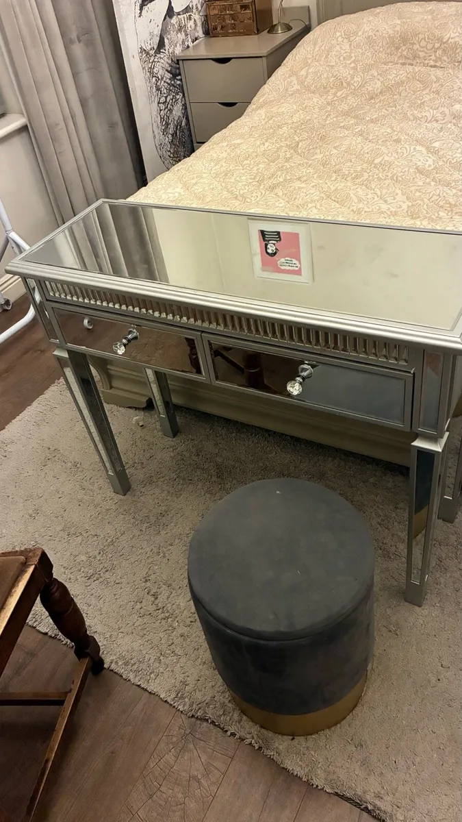 Mirror Table with Drawers - Image 2