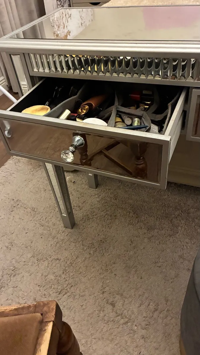 Mirror Table with Drawers - Image 1