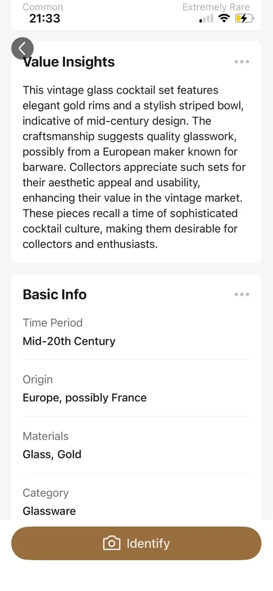 Vintage glass cocktail set - Image 2