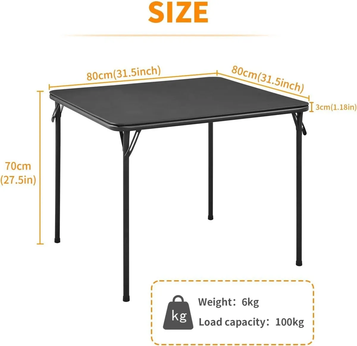 Foldable Table Folding for Indoor and Outdoor Use - Image 2