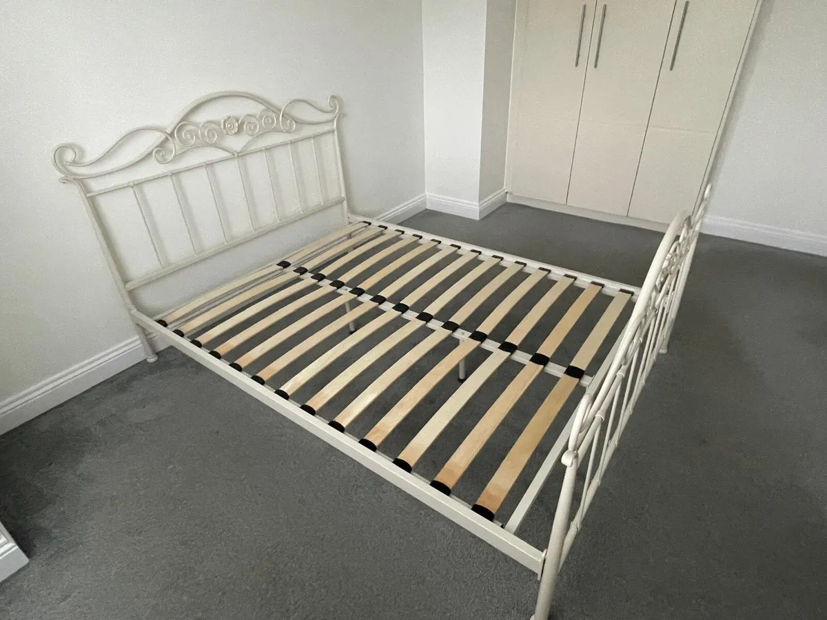 Laura Ashley Cream Metal Bedframe - Image 2