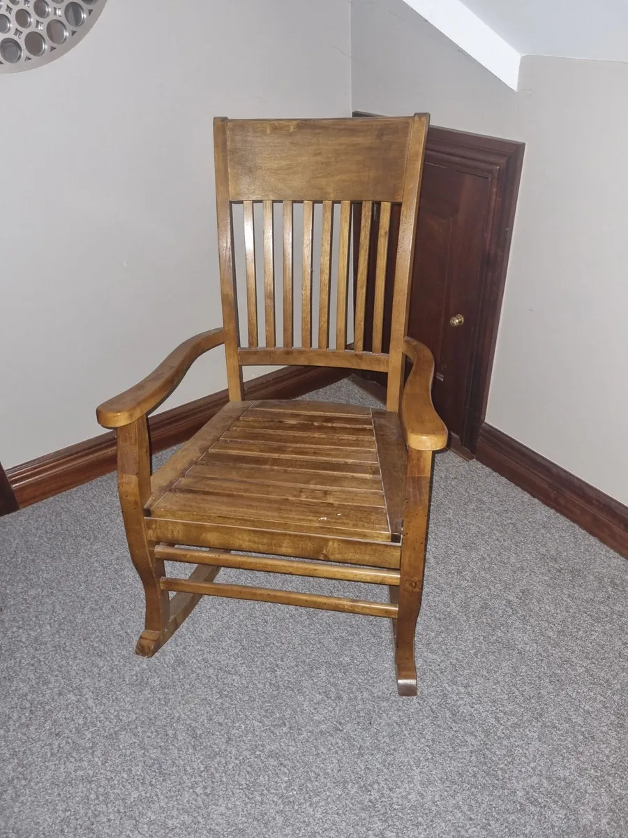 Wooden rocking chair FREE - Image 2