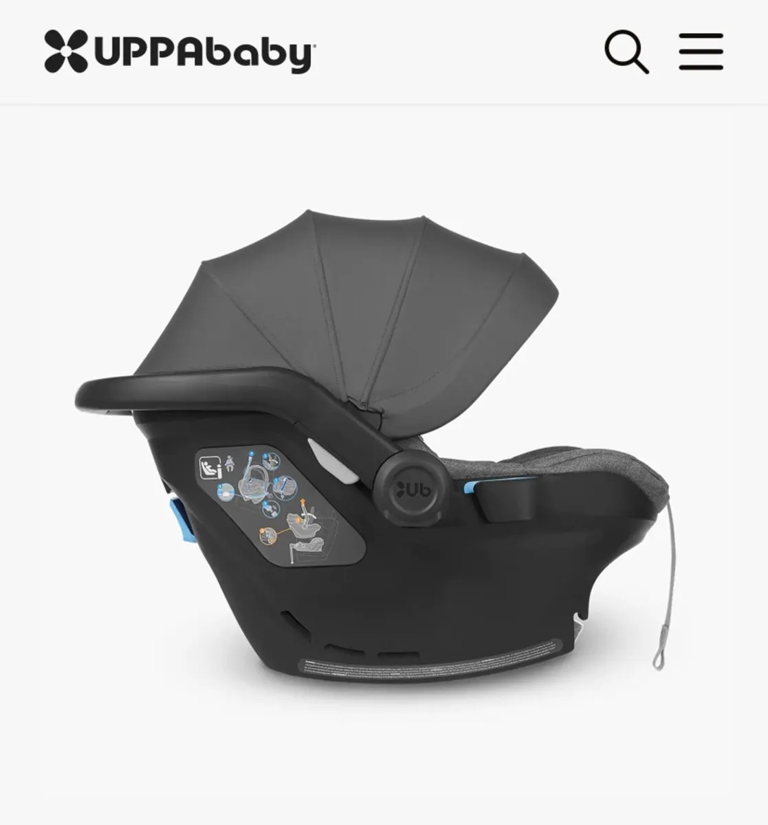 Uppababy messa i size car seat and ISO fix base - Image 1