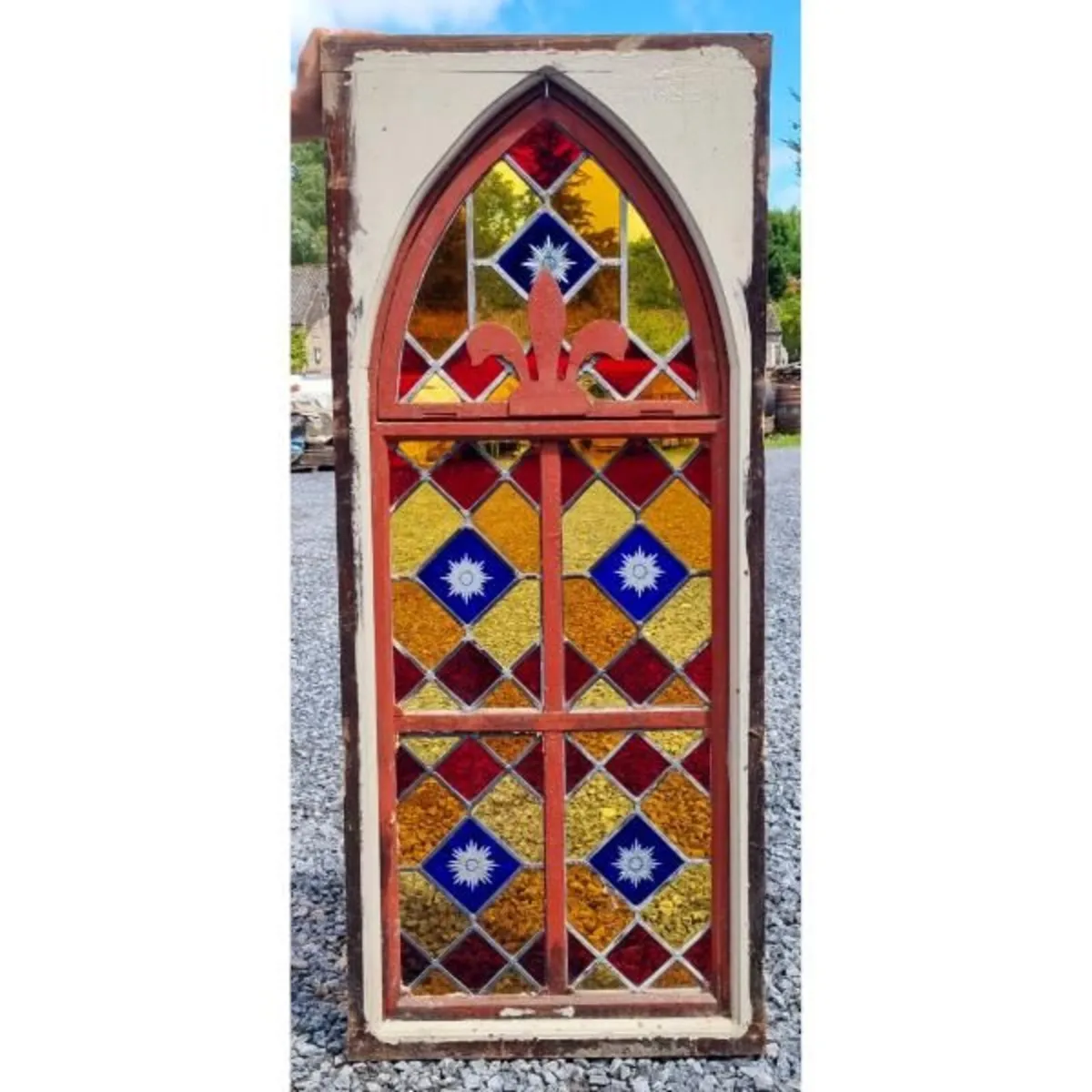 Gothic Style Arch Stained Glass Panel KAS797 - Image 2
