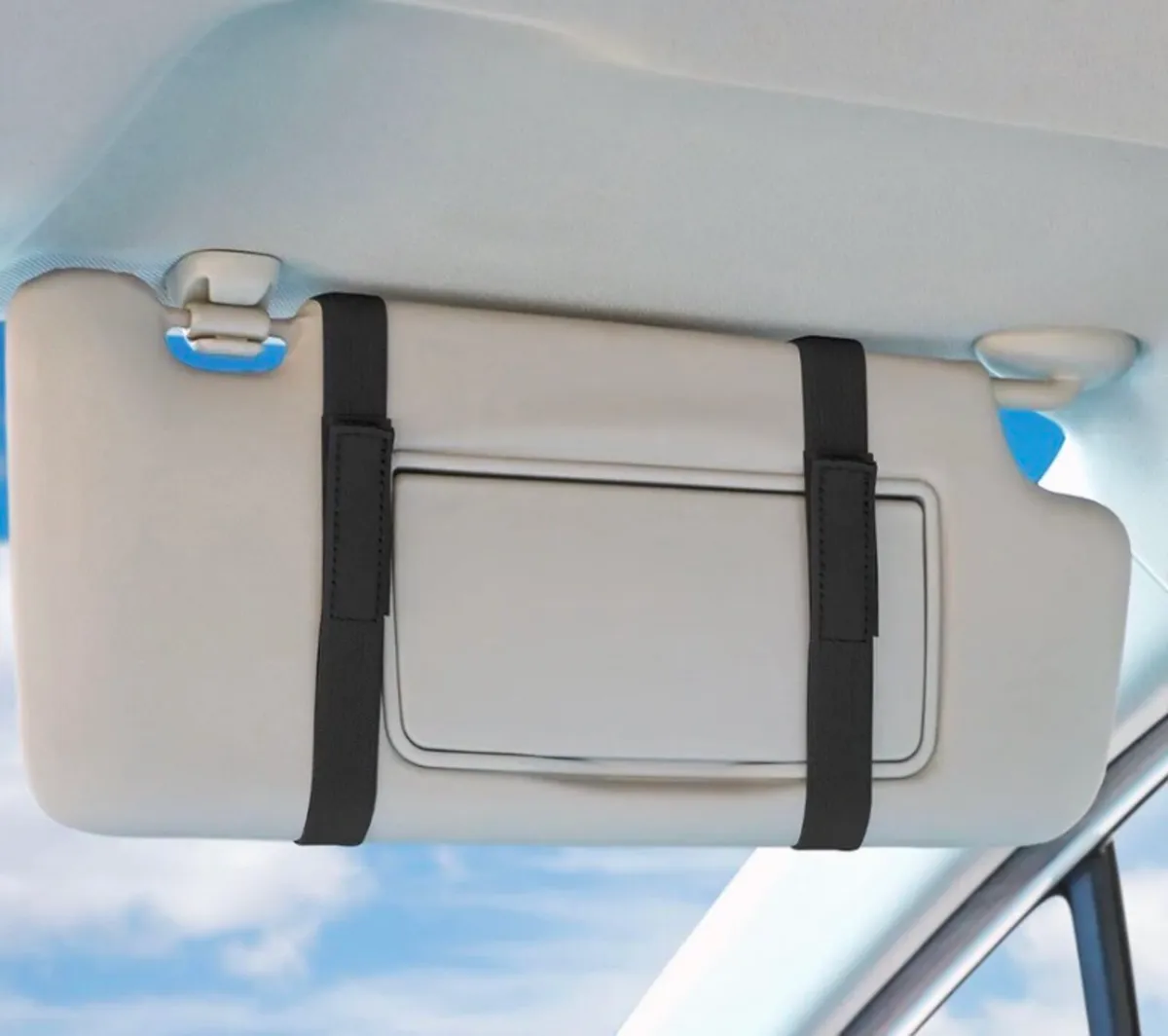 Multi-Pocket Pouch PU Leather Organiser Sun Visor - Image 4