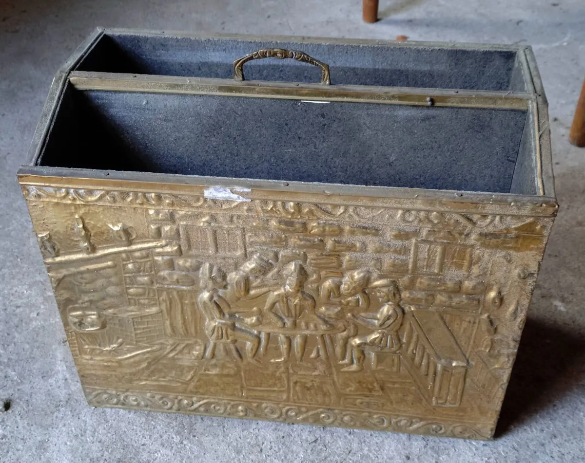 Vintage Firescreen & Fireside Box. - Image 4