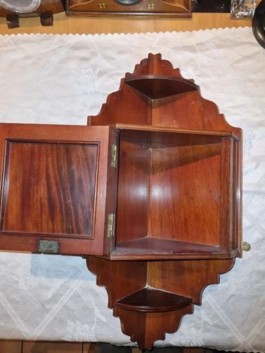 Vintage corner wall cabinet - Image 4