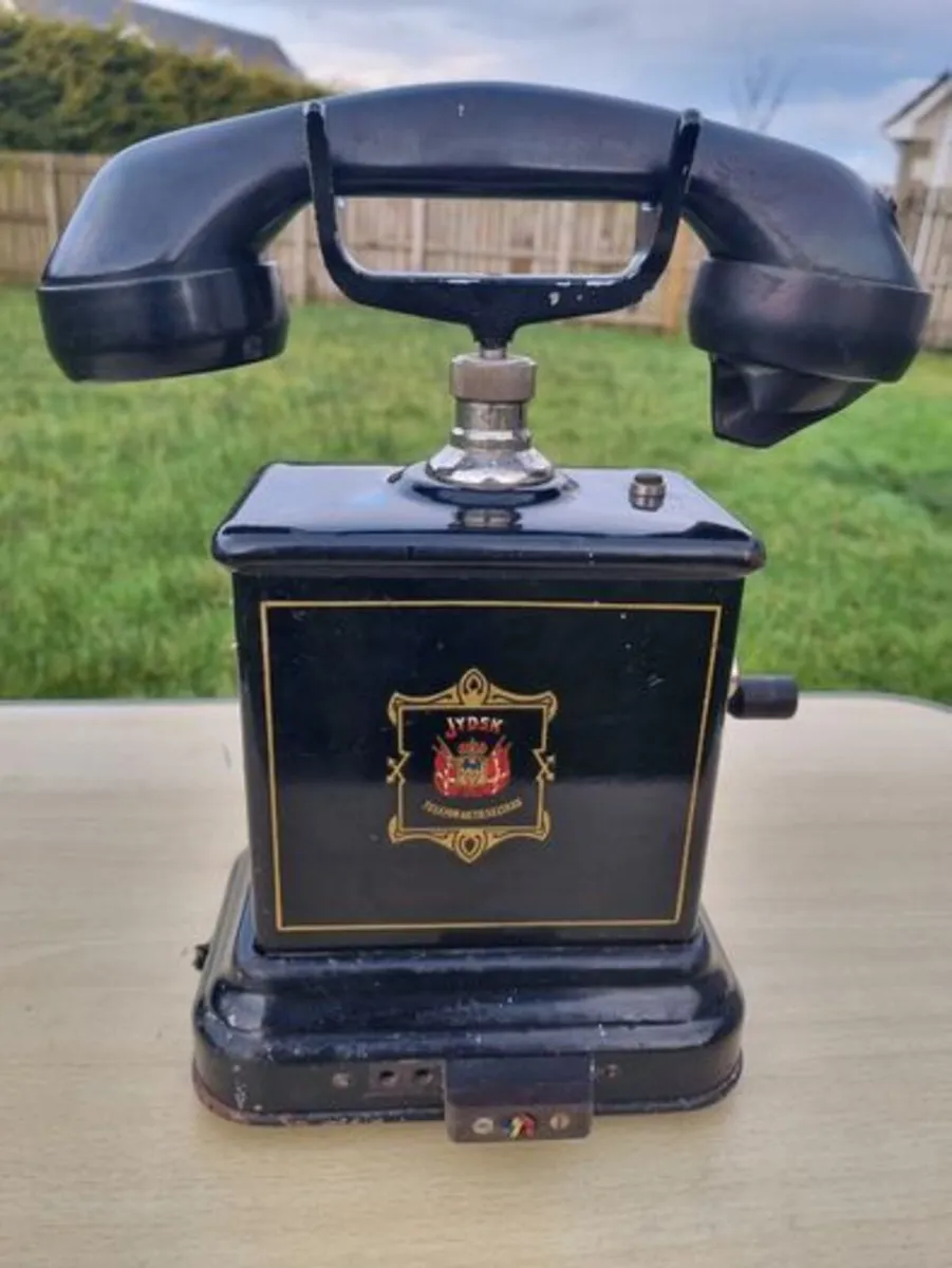 Danish antique crank desk telephone - Image 2