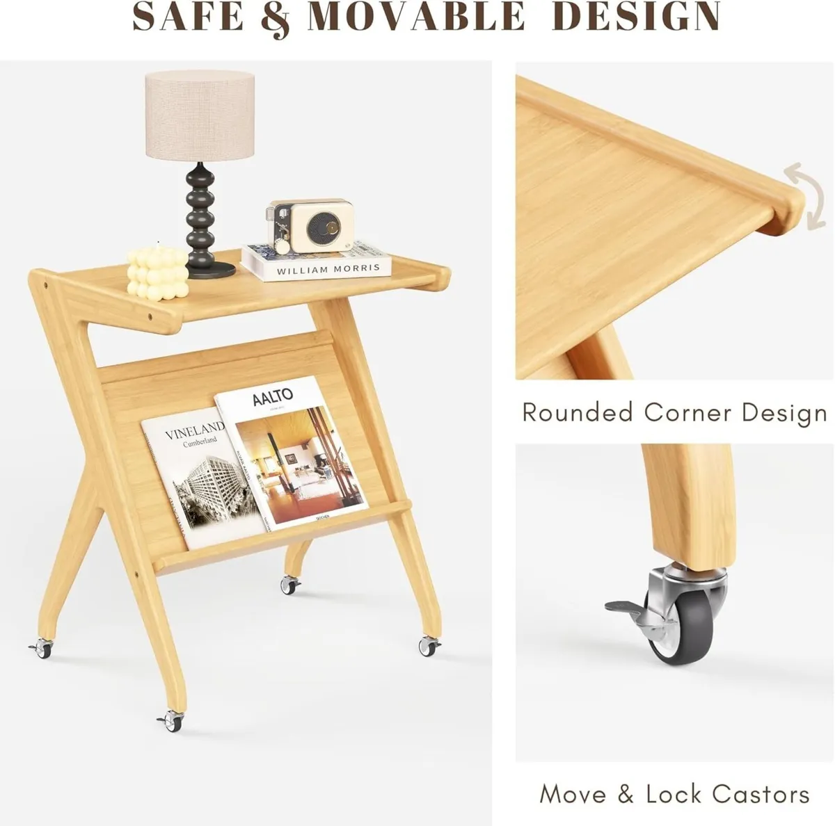 Side Table Living Room Bedside Tables for Bedroom - Image 3