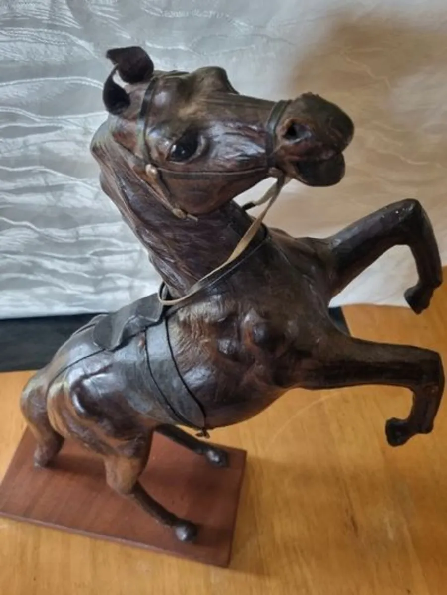 Vintage Leather Horse Liberty Of London - Image 3