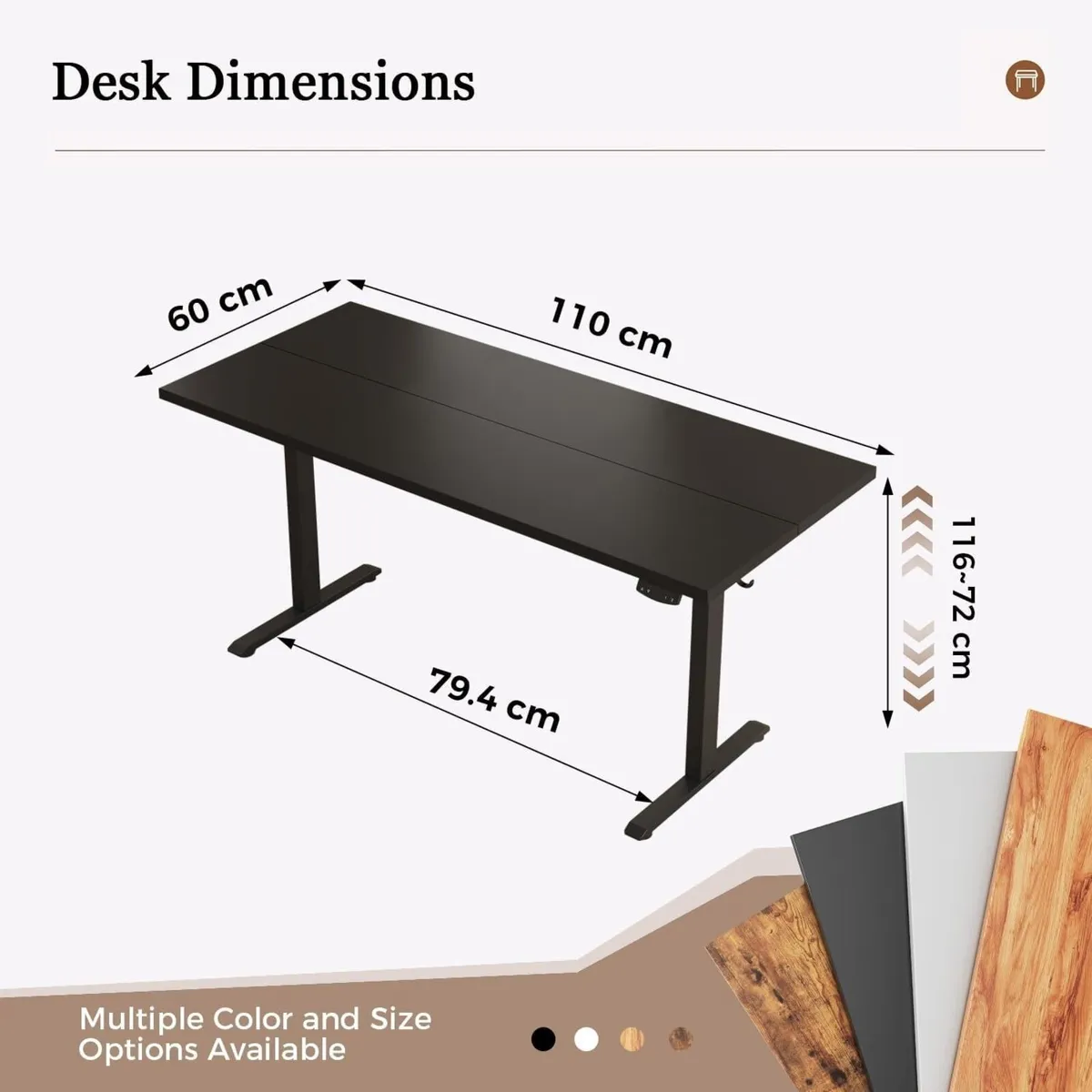 Height-Adjustable Desk Electric Sit-Stand Office - Image 2