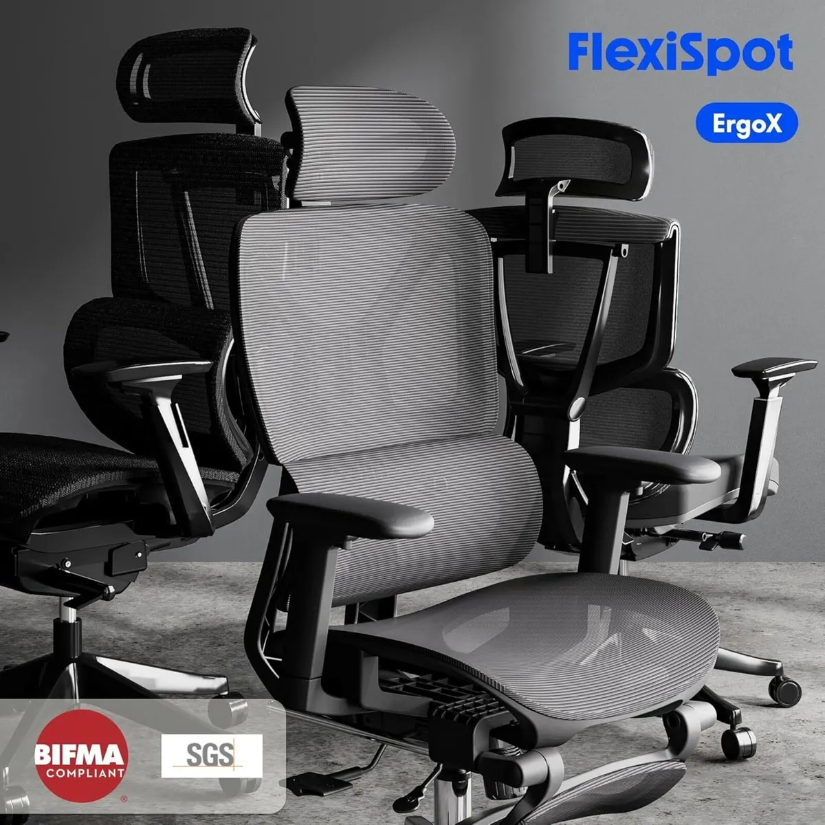 ErgoX Ergonomic Office Chair Executive Mesh Desk - Image 3