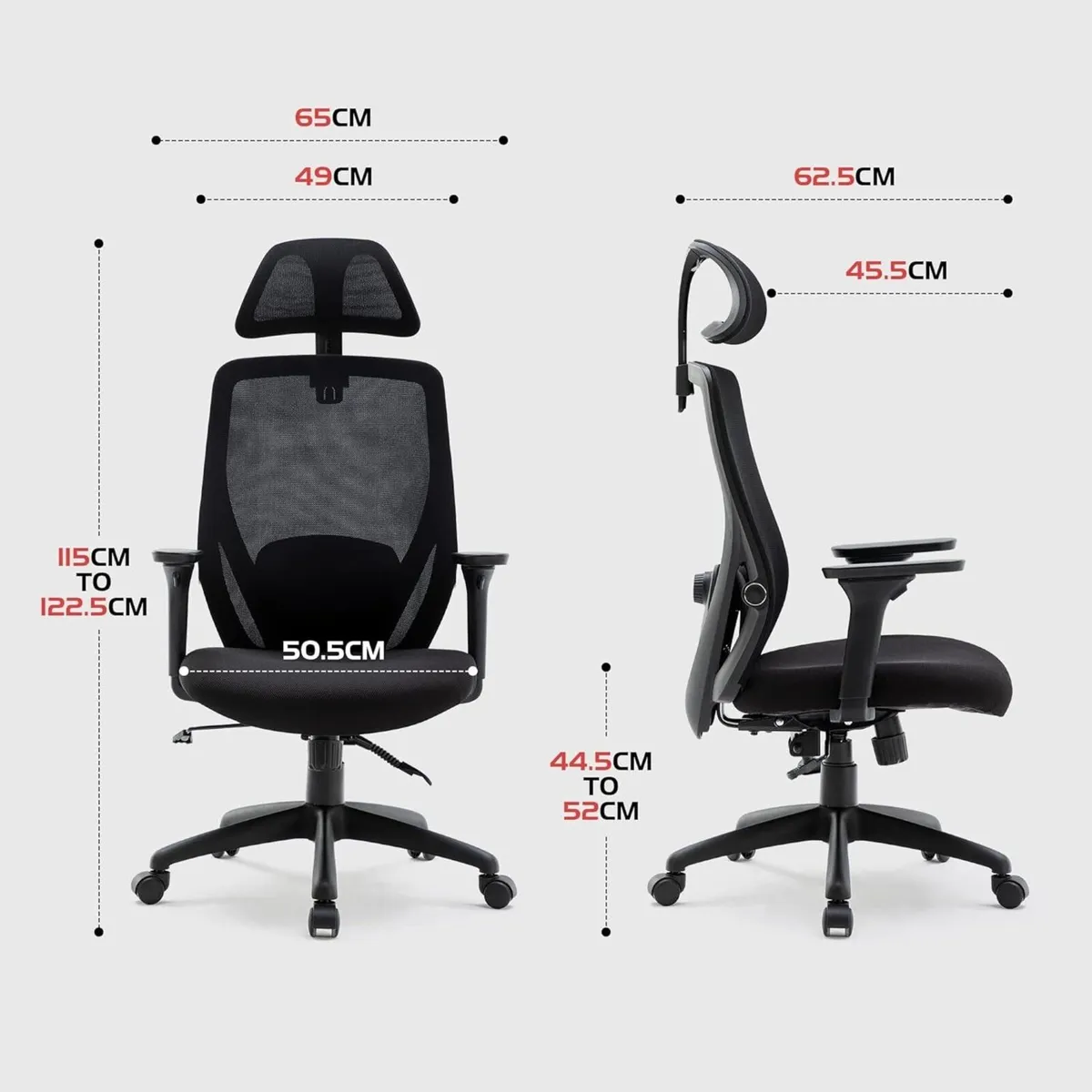 Recline Ergonomic Office Chair with Back Support - Image 3