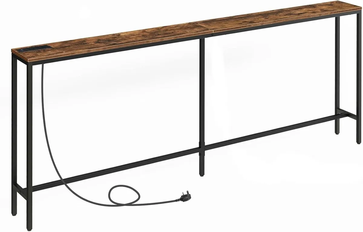 Console Table with Power Outlet 200 CM Narrow - Image 1