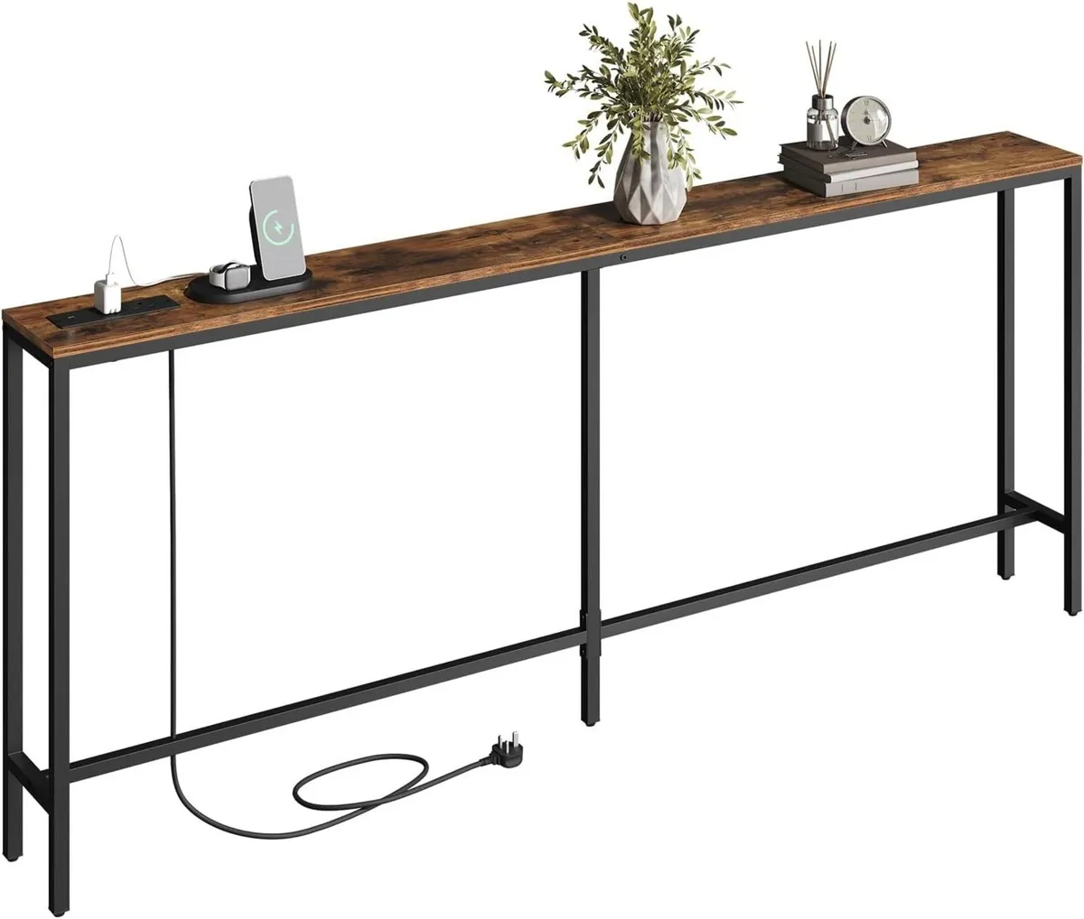 Console Table with Power Outlet 200 CM Narrow - Image 4