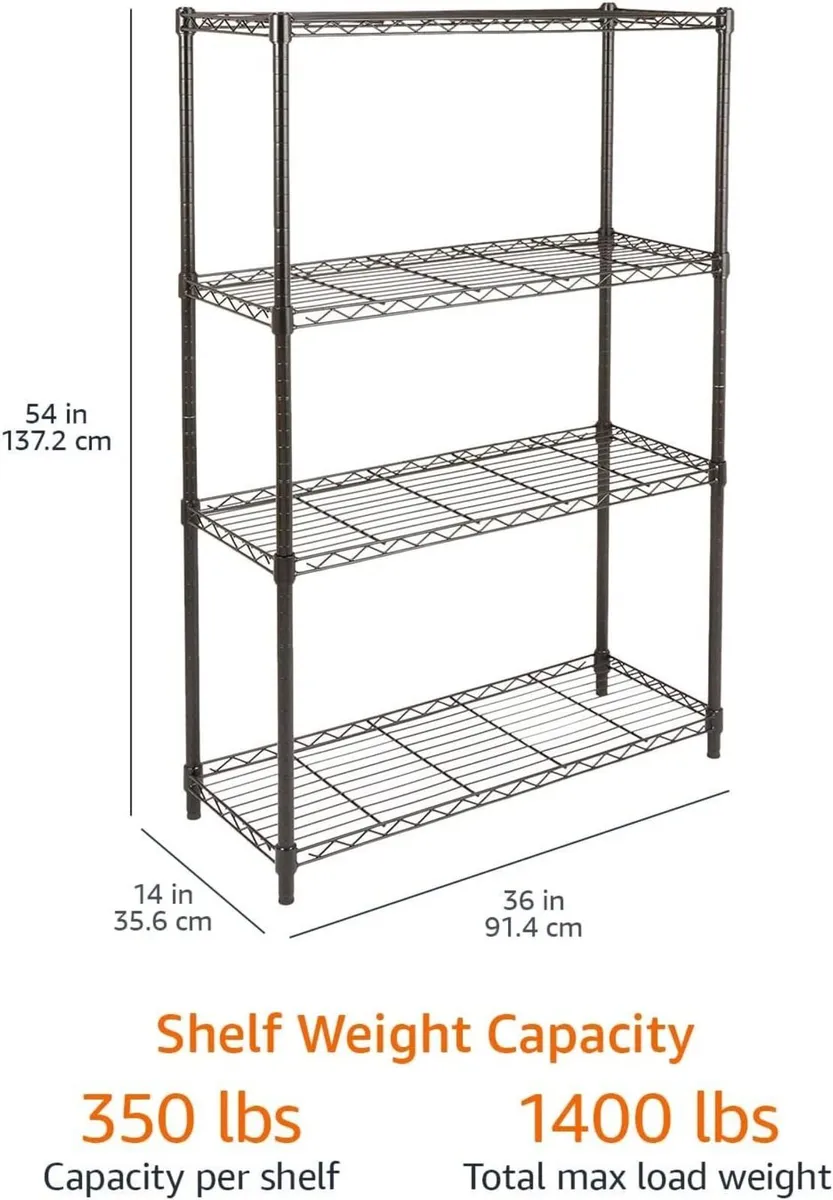 4-Shelf Storage Unit With Height Adjustable - Image 3