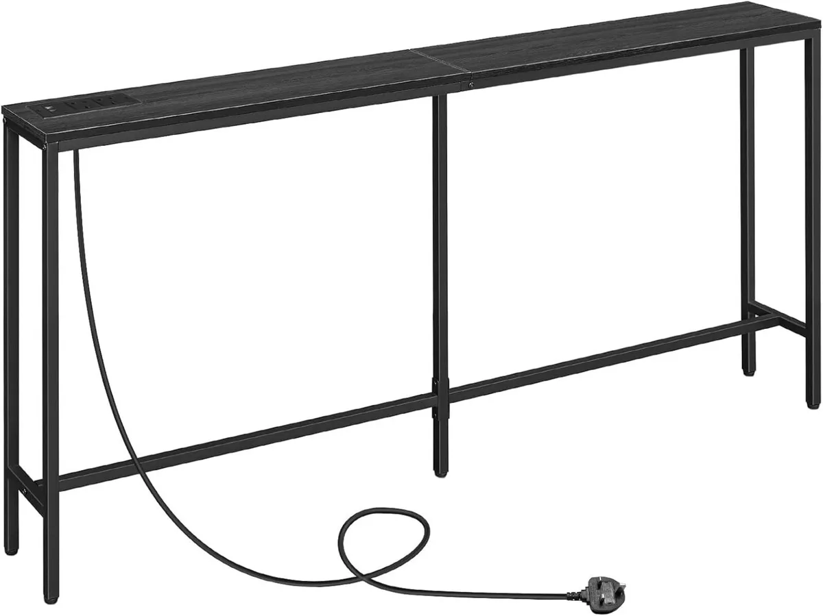 Console Table with Power Outlet 180 cm Narrow - Image 1