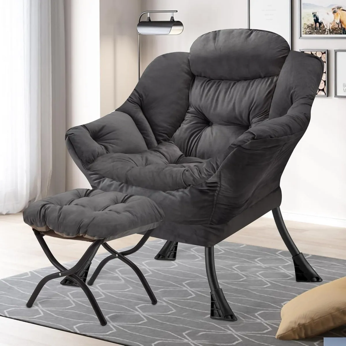 Armchair Living Room Comfy Reading Chair with - Image 2