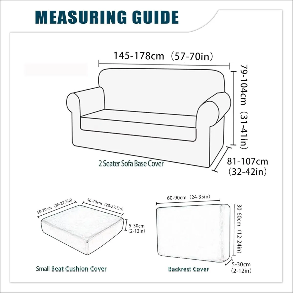Sofa Cover with Separate Seat Cushions and - Image 2