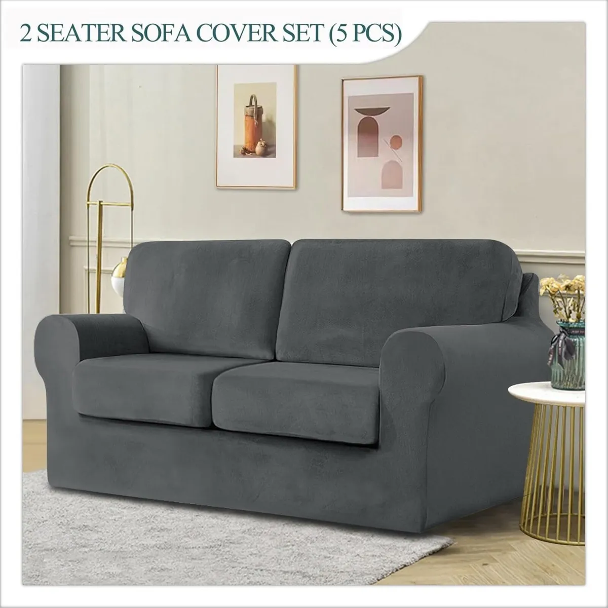 Sofa Cover with Separate Seat Cushions and - Image 3