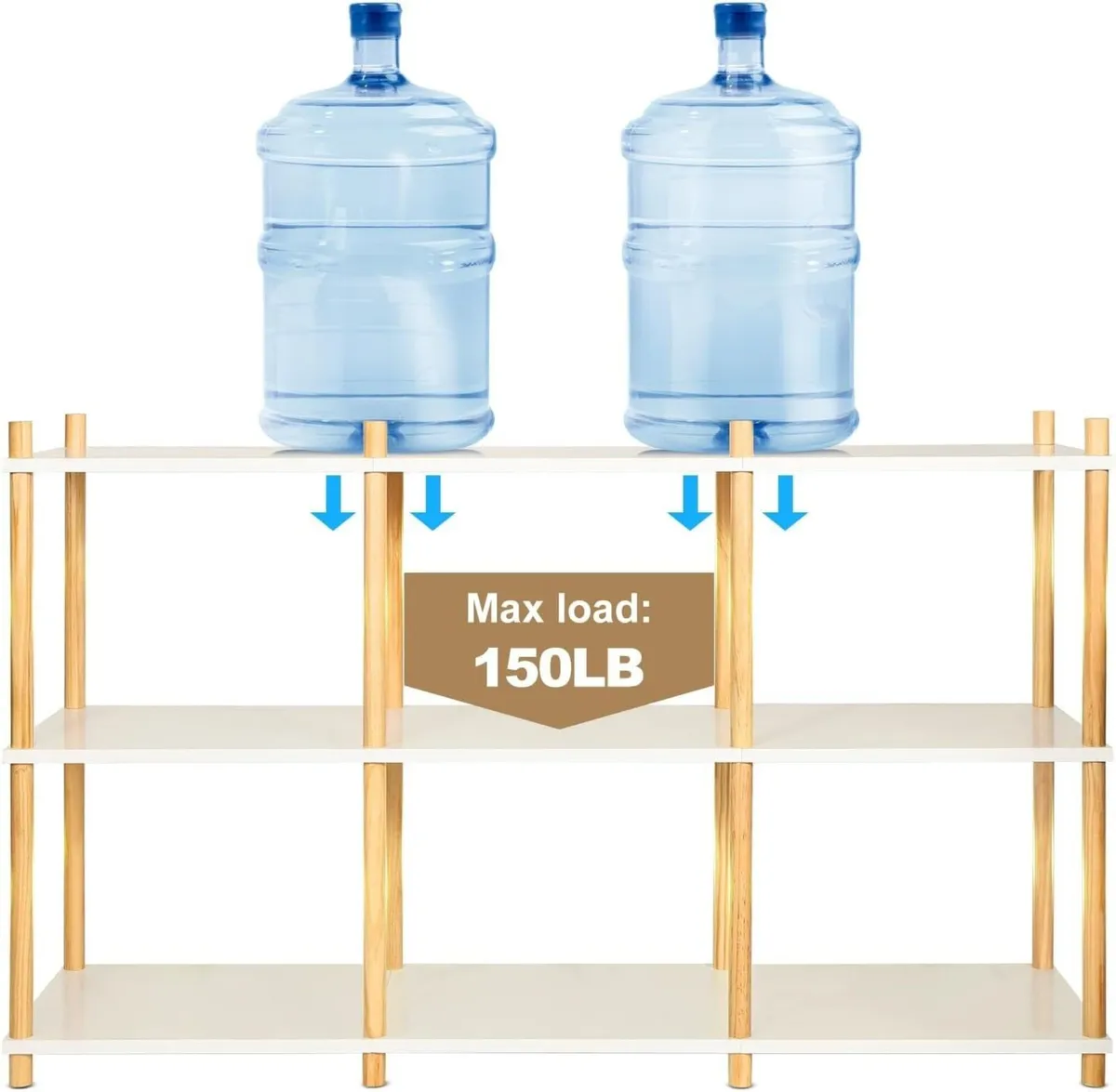 Bookcase White Bookshelf 6 Cube Storage Unit - Image 4