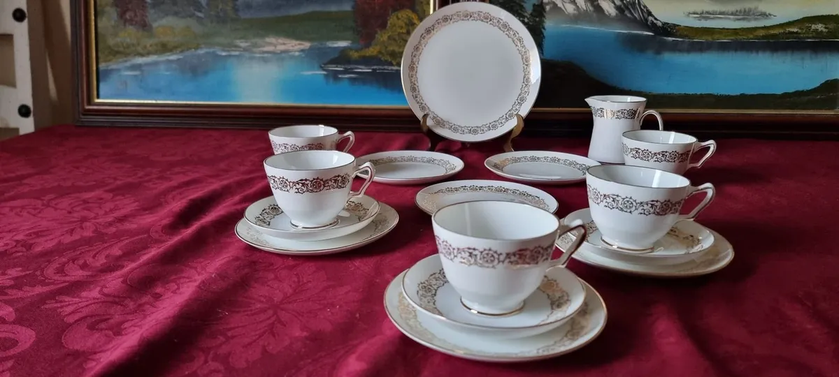 16Pc.Royal Stafford England BoneChina Part Tea Set - Image 1