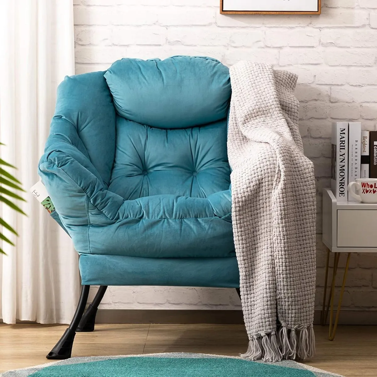 Armchair Velvet Comfy Chair for Living Room - Image 4