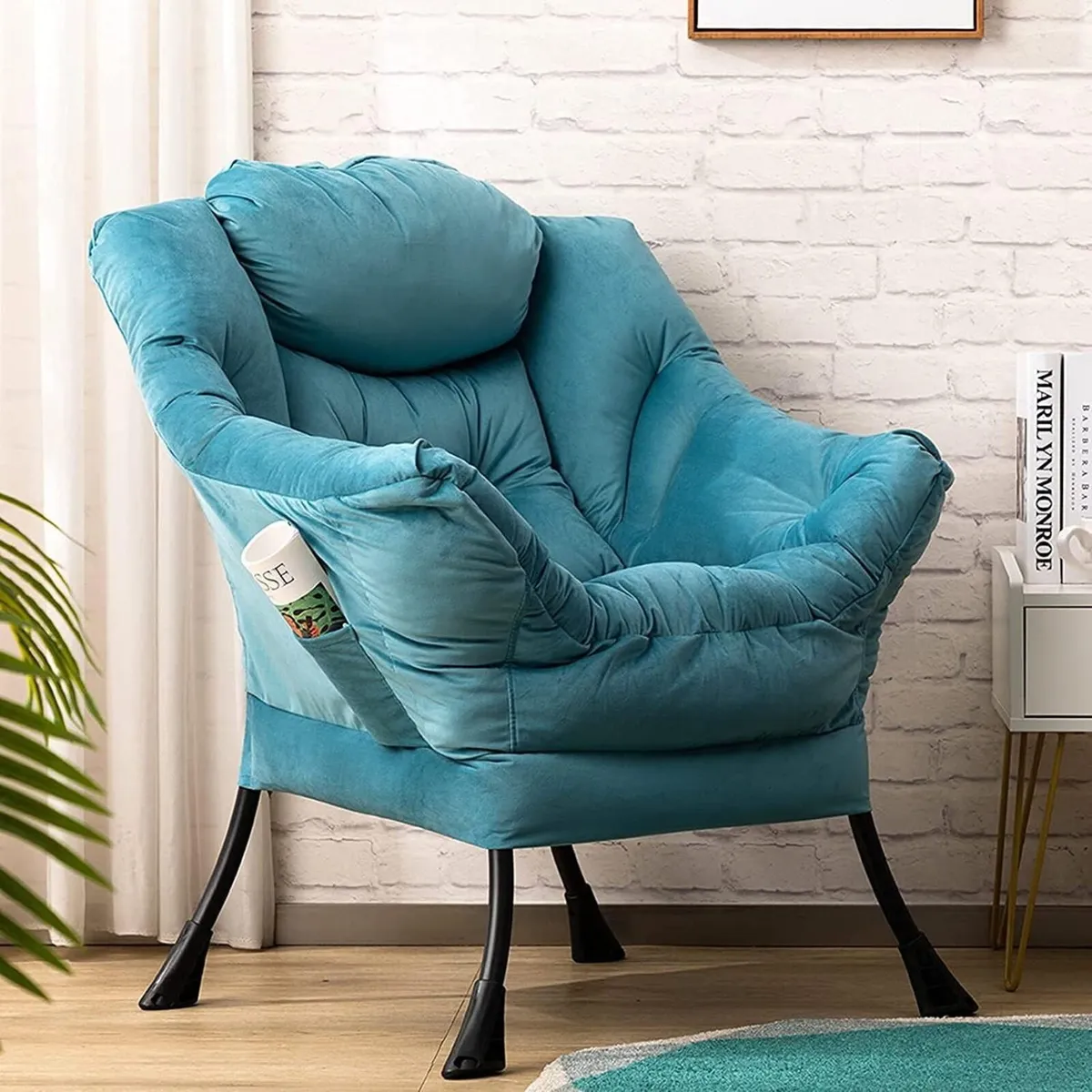 Armchair Velvet Comfy Chair for Living Room - Image 1