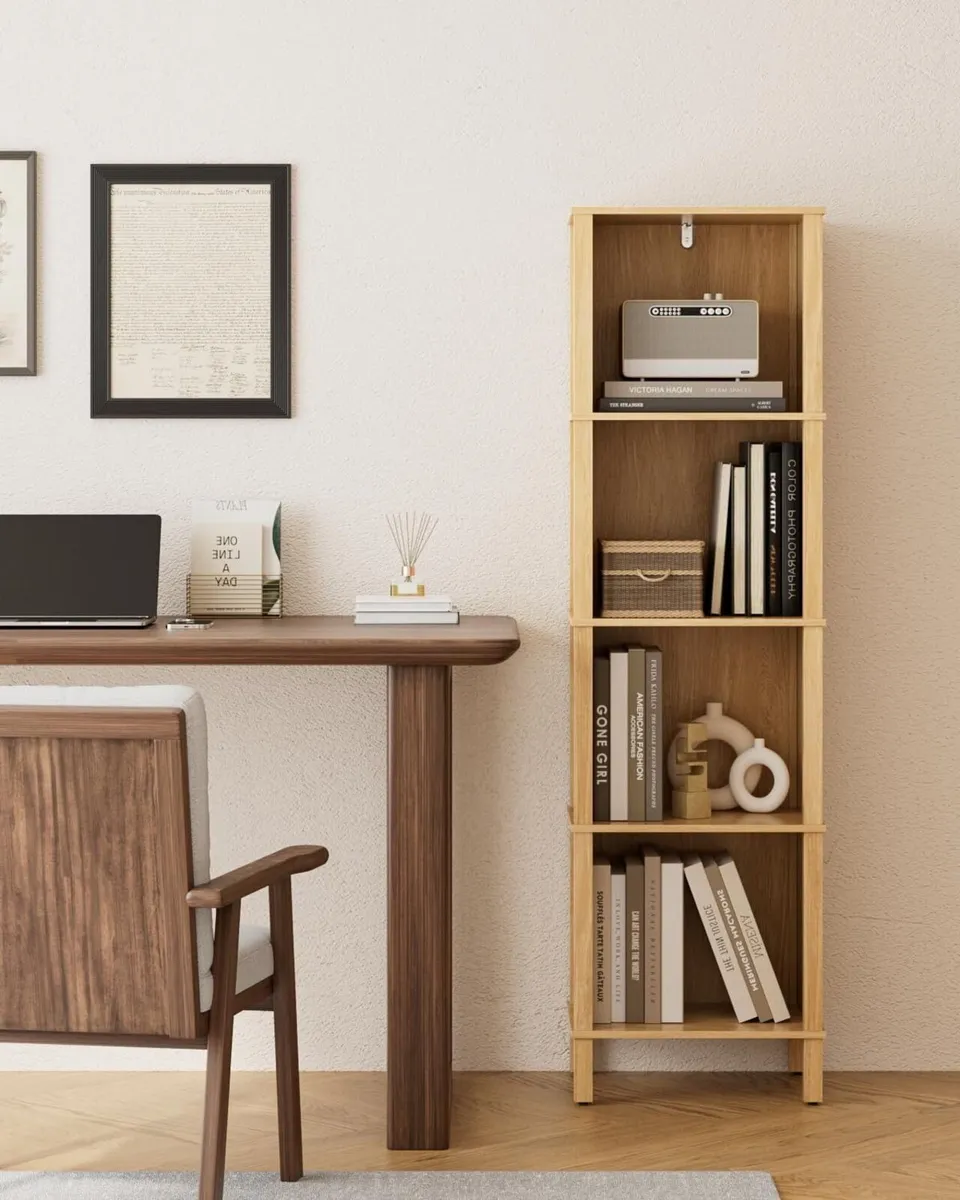 Bookcase 4 Tier Corner Bookshelf Display Shelving - Image 3