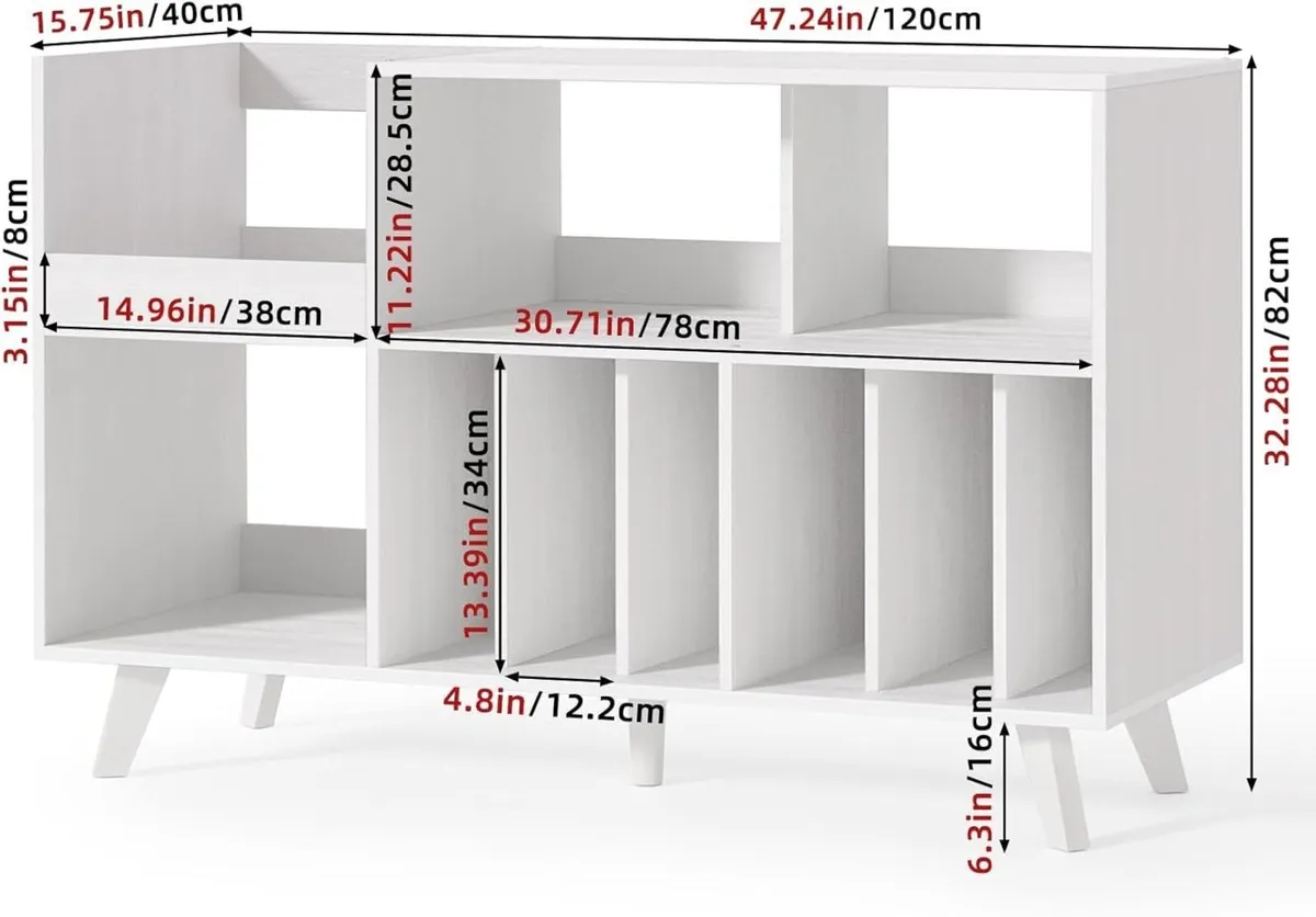 Large Record Player Stand Turntable with Storage - Image 2