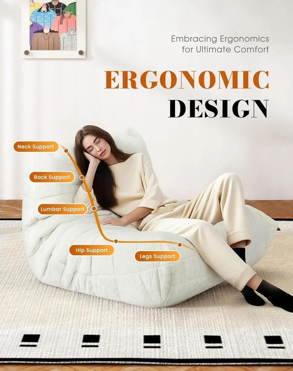 Boneless Floor Sofa - No Assembly Required Couch - Image 3