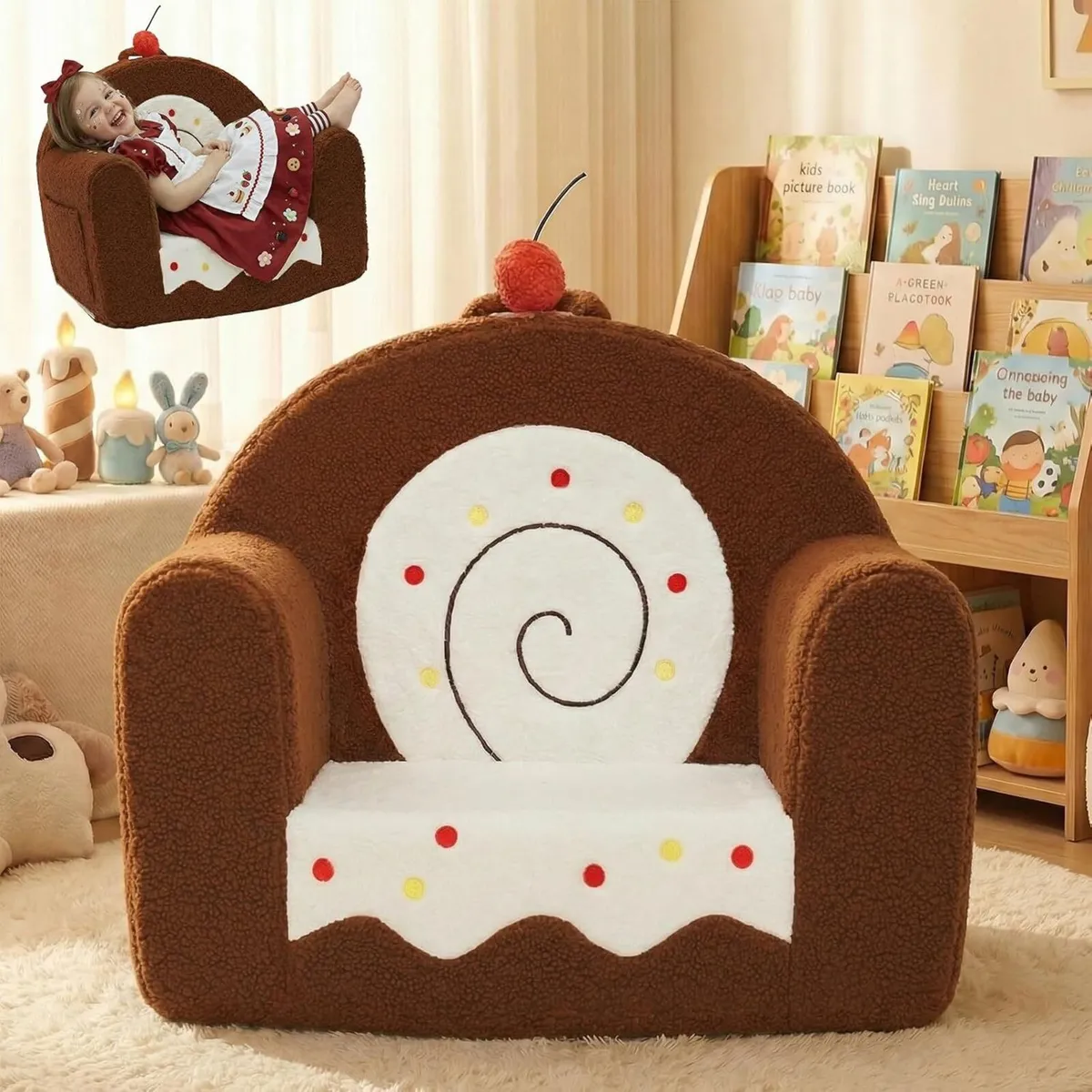 Toddler Chair – Kids for Ages 1–6 Cake Roll Plush - Image 1