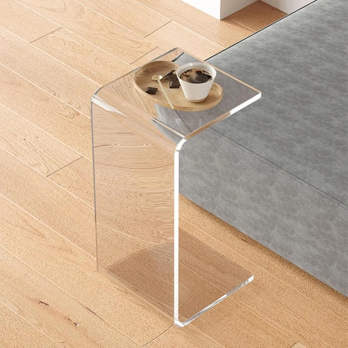 Acrylic Side Table Clear End Small Coffee with - Image 1
