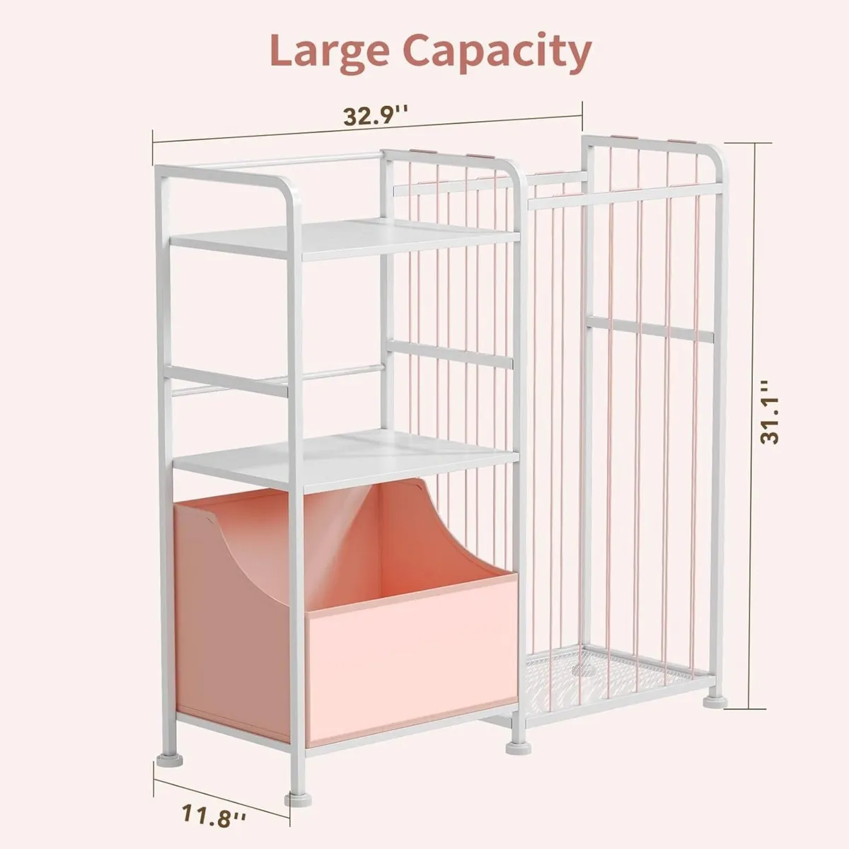 Animal Stuff Storage - 2-Tier White Bookshelf - Image 2