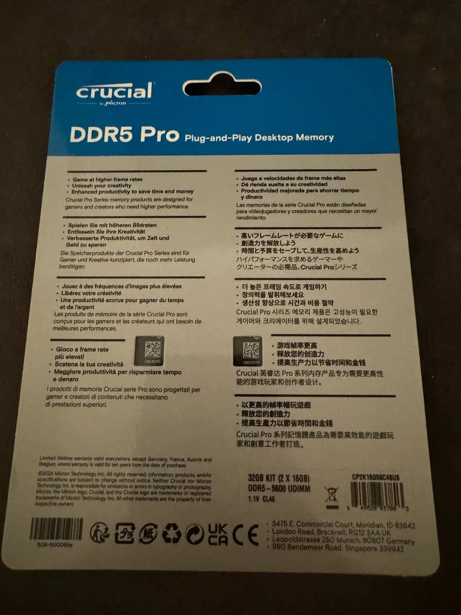 Crucial Pro 32GB (2 x 16GB) DDR5 Ram memory - Image 2