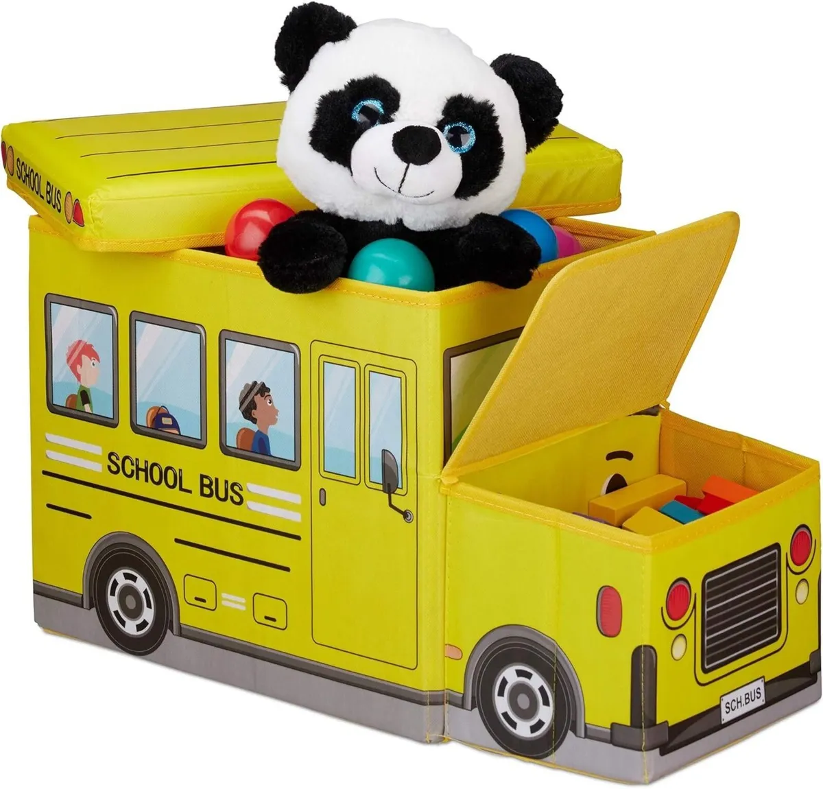 Children’s Storage Ottoman Lidded Toy Box Folding - Image 1