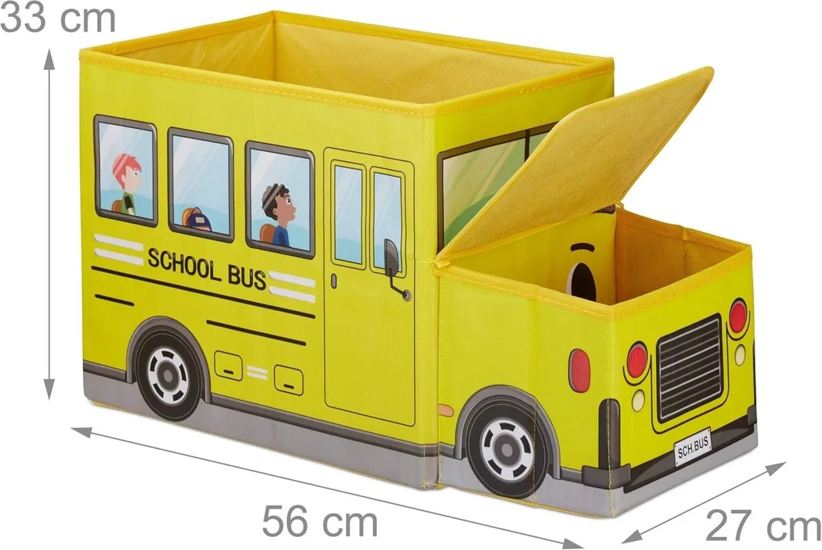 Children’s Storage Ottoman Lidded Toy Box Folding - Image 3