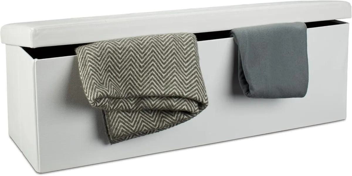 Folding Storage Ottoman XL 38 x 114 cm Sturdy - Image 1